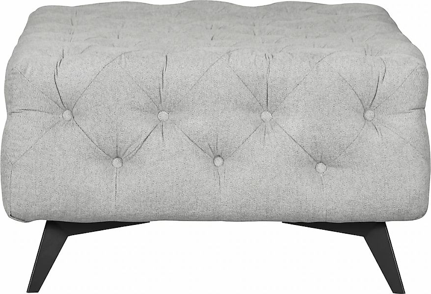 Leonique Polsterhocker "Amaury", Chesterfield-Optik, Breite 80cm, Fußfarbe günstig online kaufen