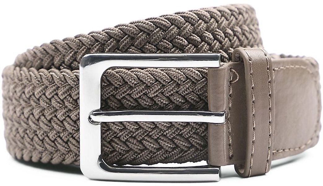 Suitable Geflochtener Gürtel Taupe Khaki - Größe 85 günstig online kaufen