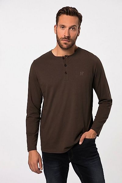 JP1880 T-Shirt bis 8XL Langarm-Shirt Henley Knopfleiste günstig online kaufen