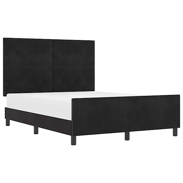 vidaXL Boxspringbett mit Kopfteil Schwarz 160 x 200 cm Samt 3344953 günstig online kaufen