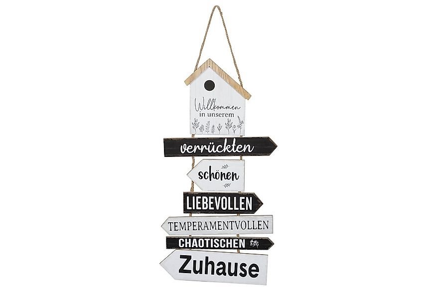 Spetebo Dekoobjekt Holz Wandschild Willkommen in unserem Zuhause - 70 x 25 günstig online kaufen