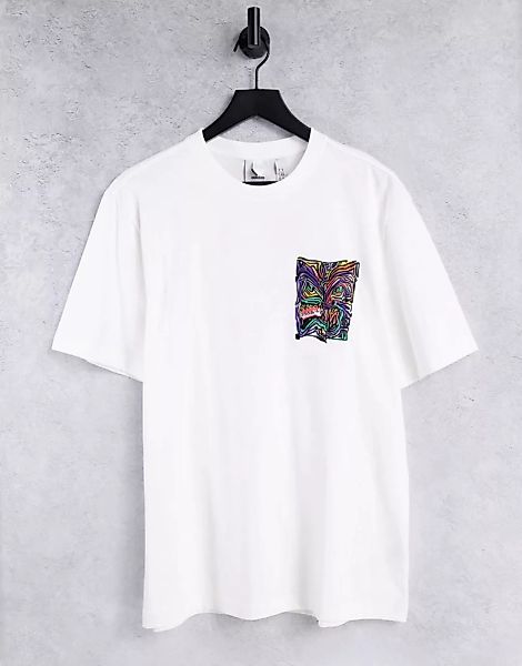 adidas Originals – T-Shirt in Weiß mit „Adventure Munchman“-Print günstig online kaufen