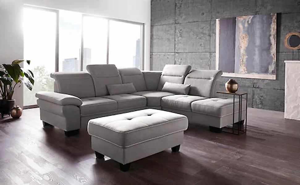 Places of Style Ecksofa "Cornwall L-Form", incl. Sitztiefenverstellung, mit günstig online kaufen