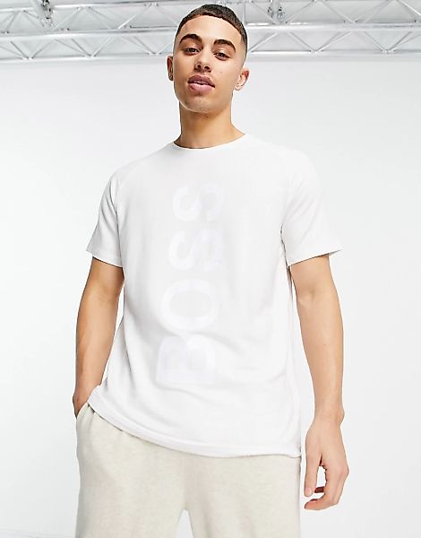 Hugo Boss – Lounge-T-Shirt in Weiß günstig online kaufen