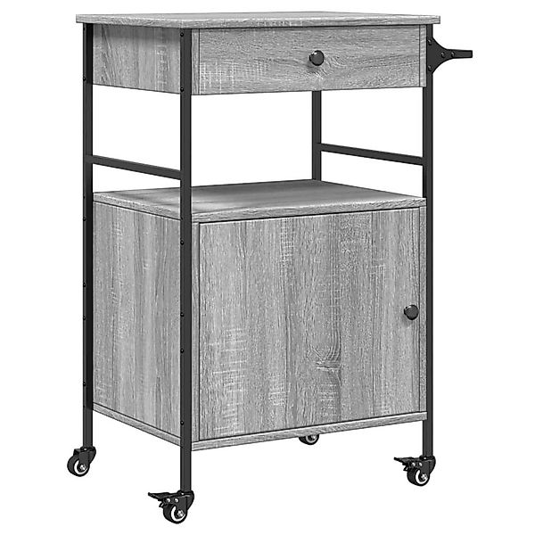 vidaXL Küchenwagen Küchenwagen Grau Sonoma 56x43x89,5 günstig online kaufen