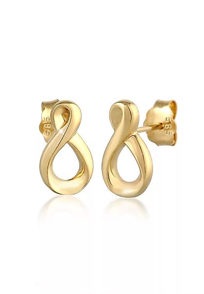 Elli Premium Paar Ohrstecker "Infinity Unendlichkeitssymbol 585 Gelbgold" günstig online kaufen