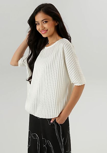 Aniston SELECTED Fledermausshirt mit moderner Oberflächenstruktur günstig online kaufen