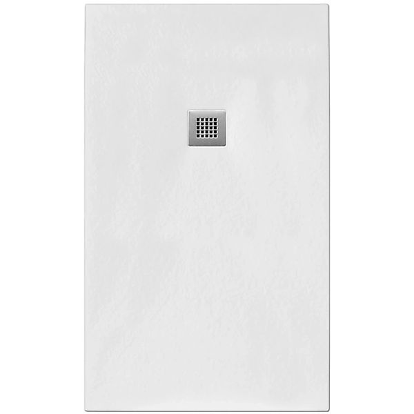 Frascio New Tecnology Duschwanne 80 x 125 cm Vulcano Line Weiß mit Abfluss günstig online kaufen