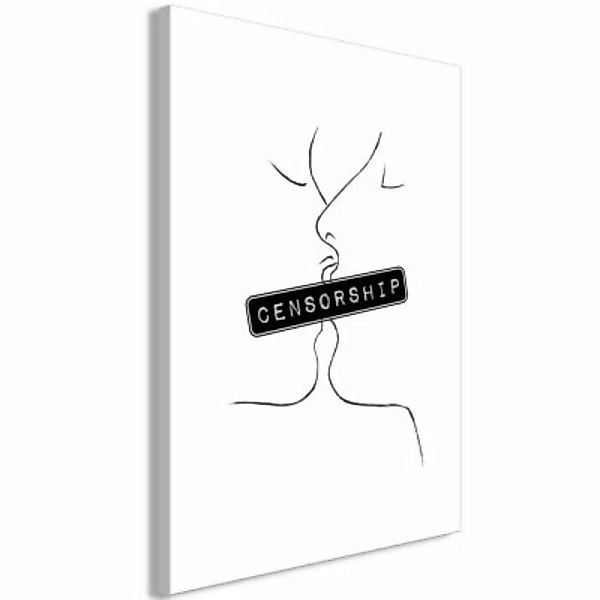 artgeist Wandbild Censorship (1 Part) Vertical schwarz/weiß Gr. 40 x 60 günstig online kaufen