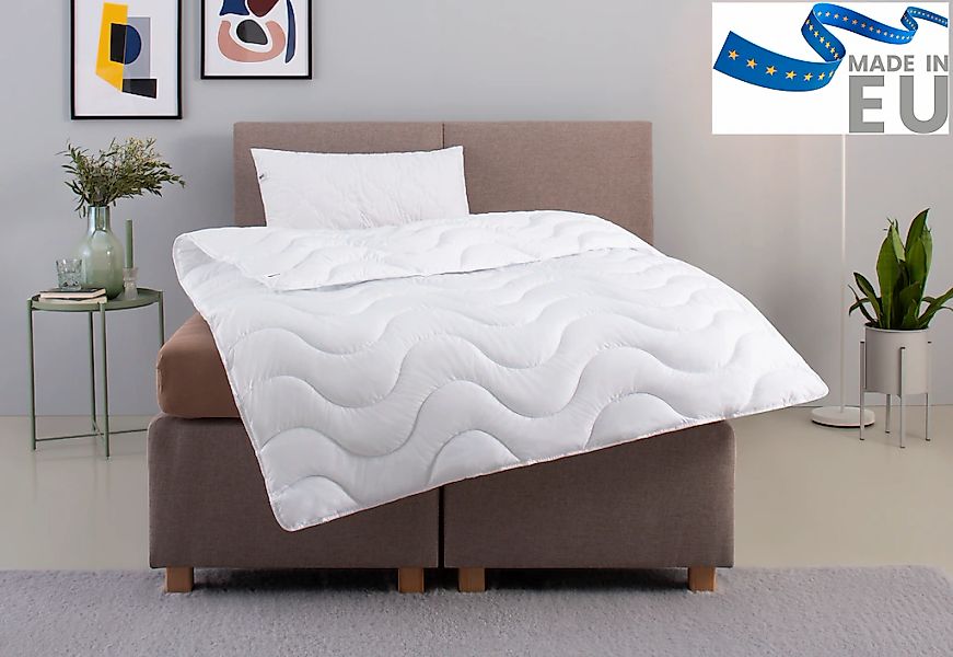 my home Microfaserbettdecke + Microfaserkissen "Mailo, Bettdecke 135x200 cm günstig online kaufen