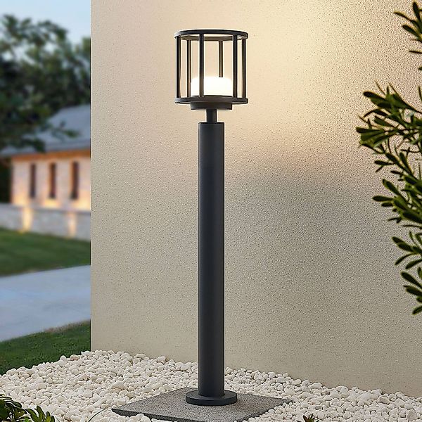 Lucande Wegelampe Berenike, 85 cm, dunkelgrau, Metall, GX53 günstig online kaufen