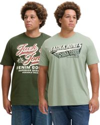 Jack & Jones PlusSize Print-Shirt (2er-Pack) günstig online kaufen