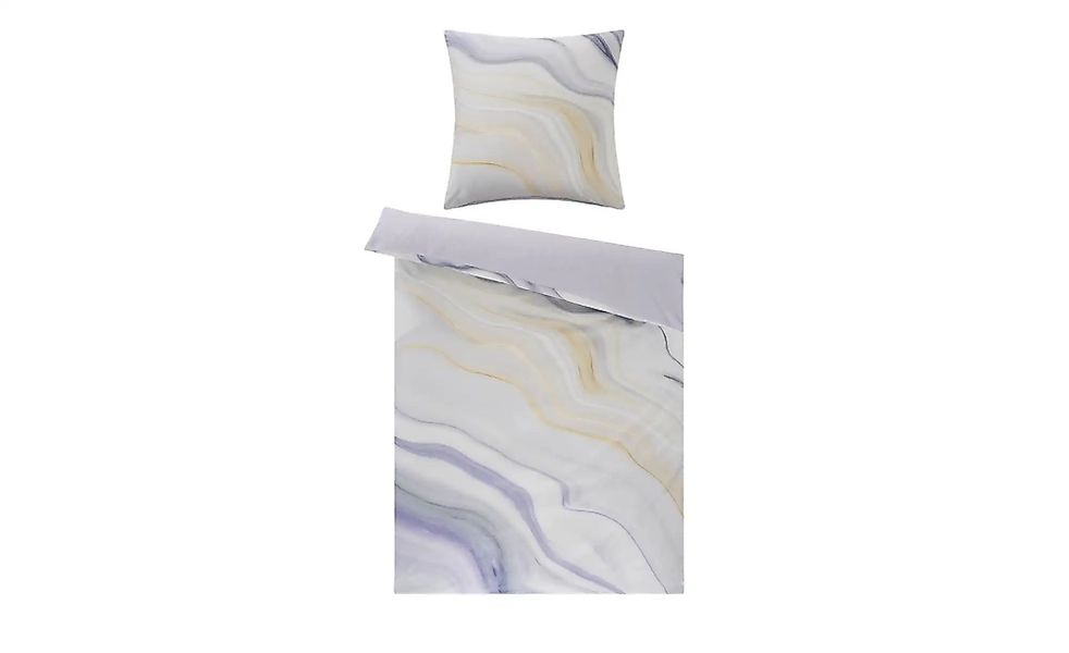 indigo Mako-Satin Wende-Bettwäsche  Marble ¦ Maße (cm): B: 135 Bettwaren > günstig online kaufen