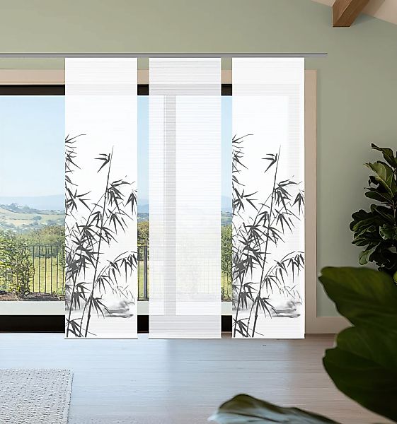 HOME in green Schiebegardine "RUFUS" Paneelwagen 3 Stk. tlg. Bambusoptik, S günstig online kaufen