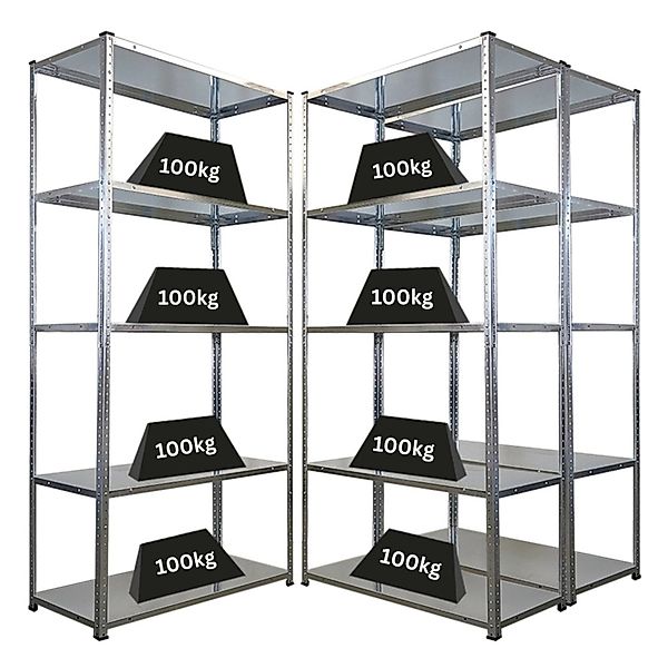 PROREGAL Mega Deal 3x Schraubregal Haldor HxBxT 180x90x40cm Fachlast 100 kg günstig online kaufen