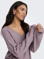 ONLY Strickpullover ONLARIZONA LS SEQUINS V-NECK günstig online kaufen