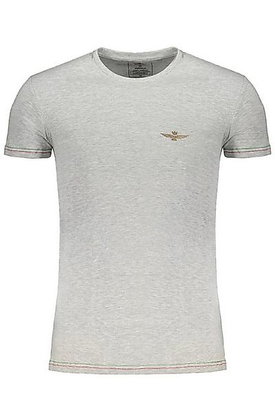 Aeronautica Militare T-Shirt Graues Herren T-Shirt mit Kontrastdetails und günstig online kaufen