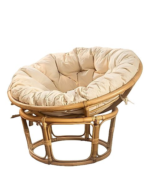Dekoleidenschaft Relaxsessel Papasansessel aus Rattan, inkl. günstig online kaufen