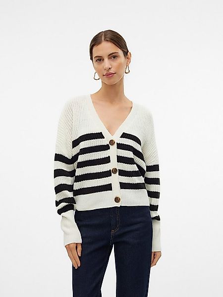 Vero Moda Strickjacke VMLEA LS V-NECK CUFF CARDIGAN NOOS Rippstrick günstig online kaufen