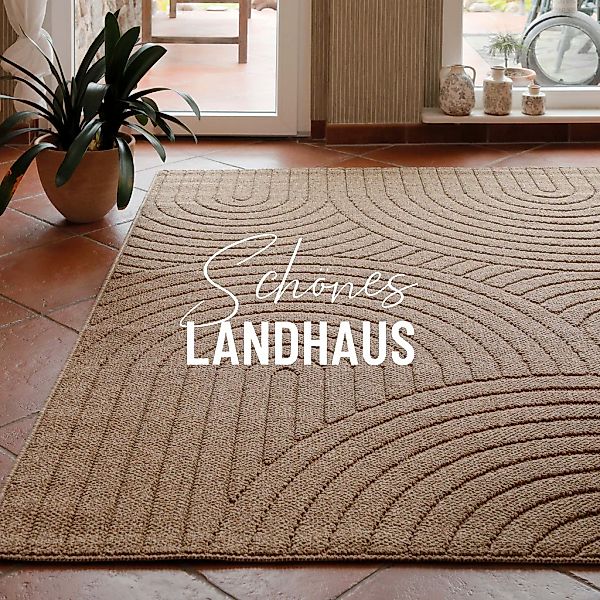 Wecon home Teppich "Monoq" rechteckig 12 mm Höhe Flachgewebe, wetterfest, R günstig online kaufen