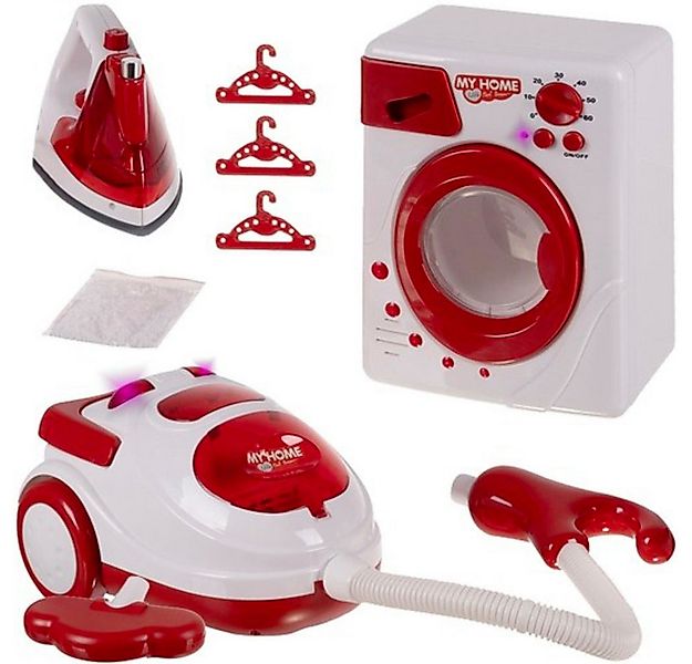KRUZZEL Kinder-Staubsauger Haushaltsgeräte Bügeleisen Waschmaschine, (Spar- günstig online kaufen