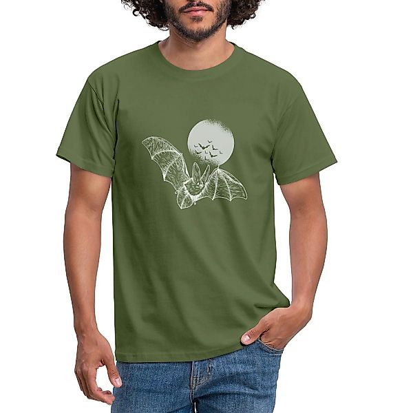 Spreadshirt T-Shirt Halloween Fledermaus Mit Vollmond günstig online kaufen