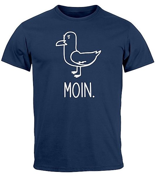 MoonWorks Print-Shirt Herren T-Shirt Frontprint Moin günstig online kaufen