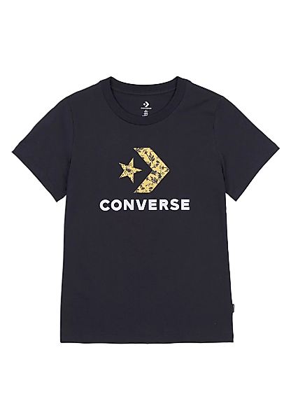 Converse Damen T-Shirt STAR CHEVRON HYBRID FLOWER TEE 10022558 001 Black Sc günstig online kaufen