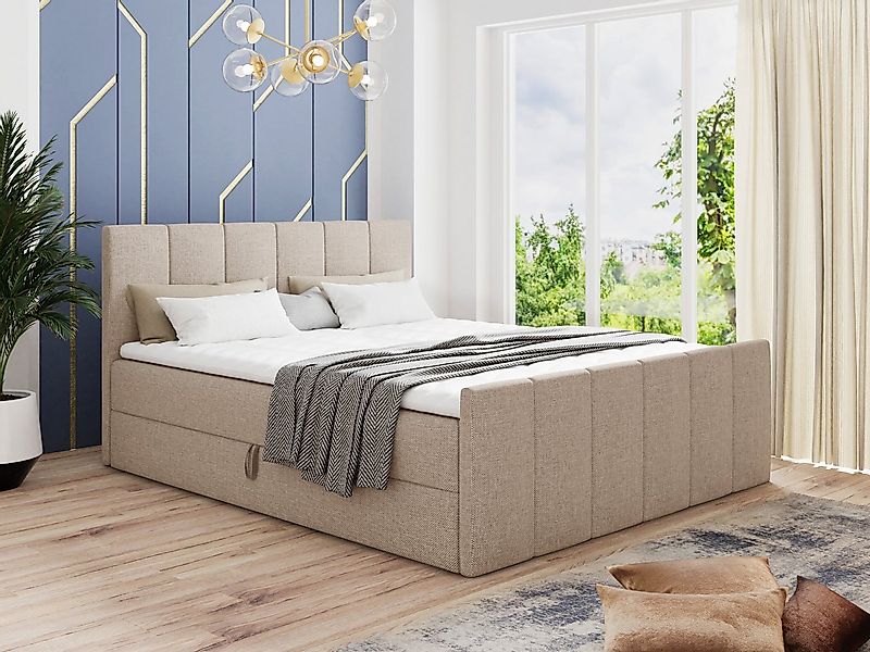 Sofnet Boxbett Star Lux (mit zwei Bettkästen, Bonell-Matratze und Topper), günstig online kaufen