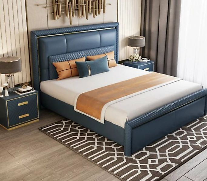 JVmoebel Bett, Design Bett Schlafzimmer Doppelbett Betten Hotel Luxus Polst günstig online kaufen