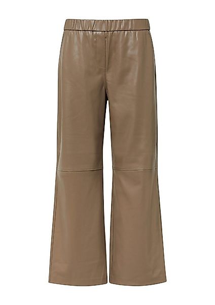 comma Culotte Hose Verkürzte Hose in Leder-Optik günstig online kaufen