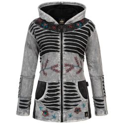 ankerglut Fleecejacke "Patchwork NUNAVUT LIGHT GRAY & NEW FLOWER POWER" günstig online kaufen