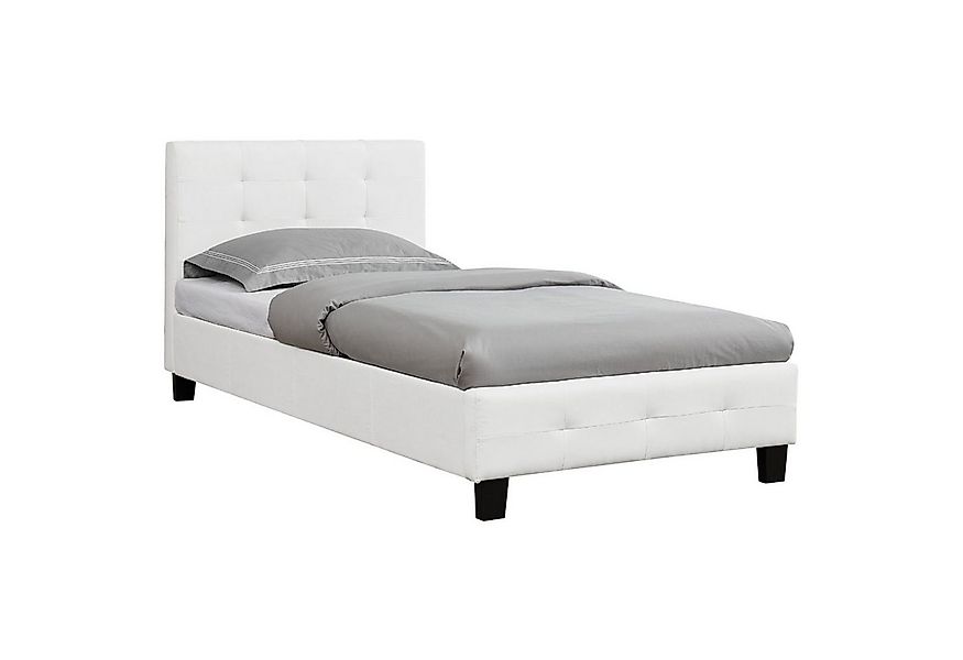 CARO-Möbel Polsterbett OHIO, Einzelbett 90 x 200 cm Bettgestell mit Lattenr günstig online kaufen