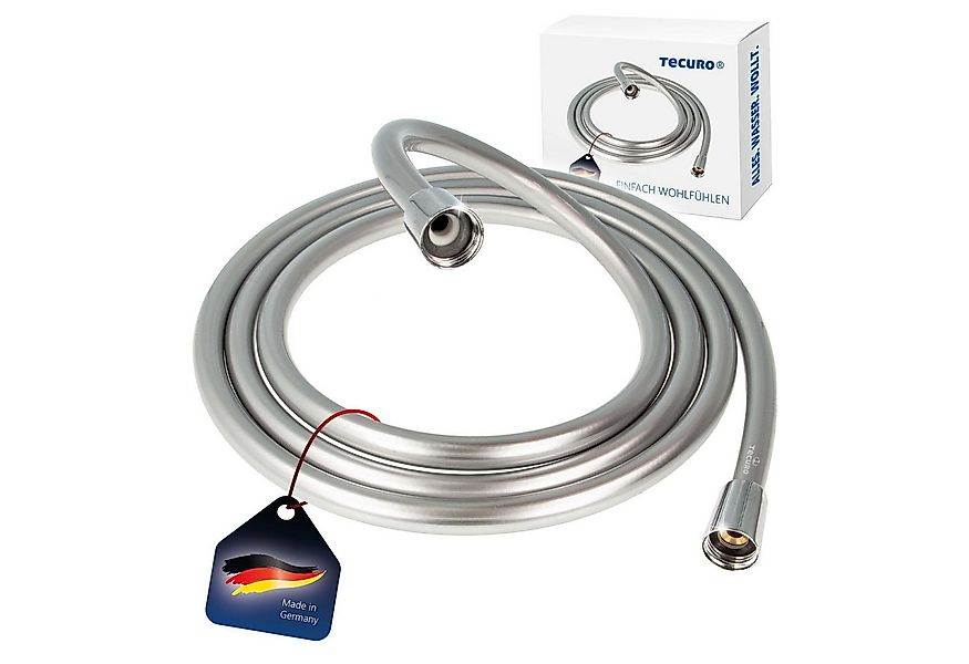 tecuro Brauseschlauch PREMIUM Brauseschlauch silberglatt - verdrehsicher günstig online kaufen