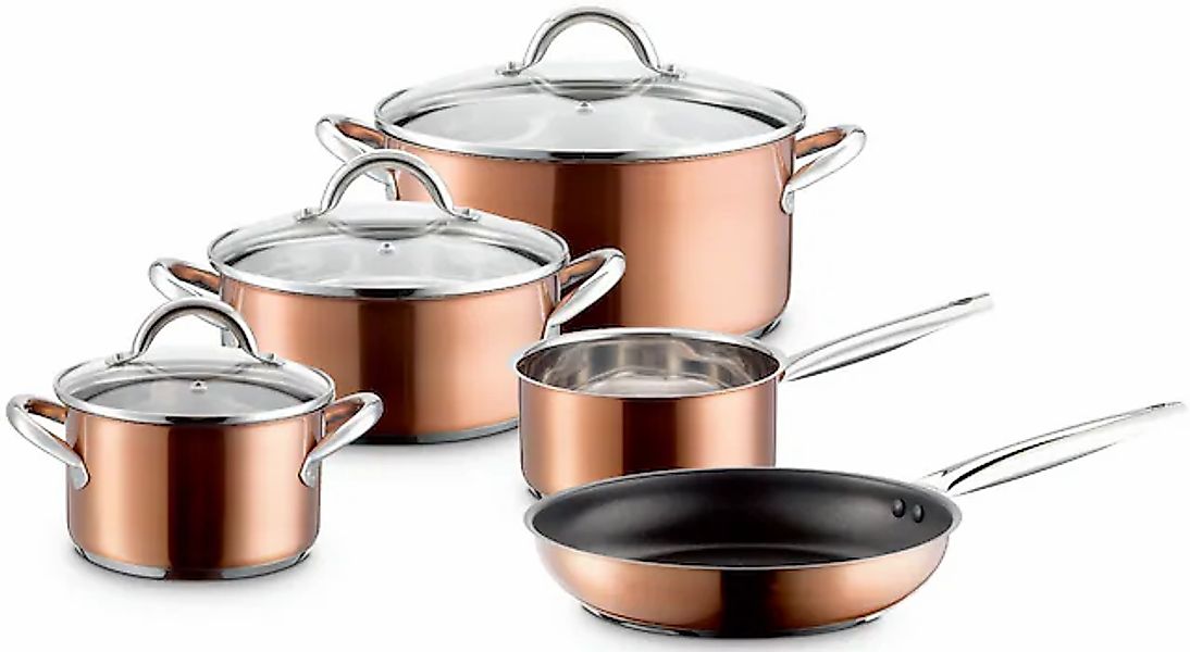 MÄSER Topf-Set »Asterion« Edelstahl 18/8 Set, 1 Bratentopf Ø 16/20/24 cm, 1 günstig online kaufen