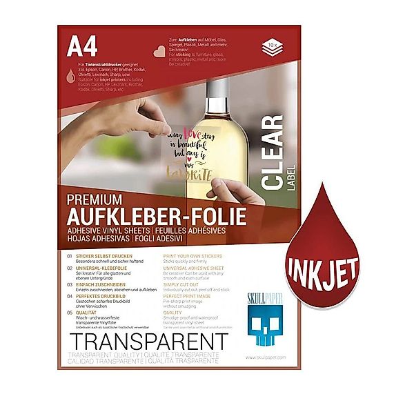 Skullpaper Dekorationsfolie Premium Aufkleber-Folie Transferfolie Transpare günstig online kaufen
