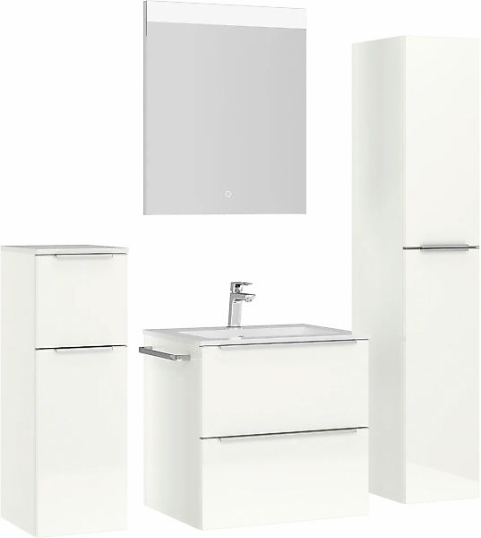 nobilia Badmöbel-Set "Levere" vormontiert, mit Soft-Close, 4 Stk. tlg. günstig online kaufen