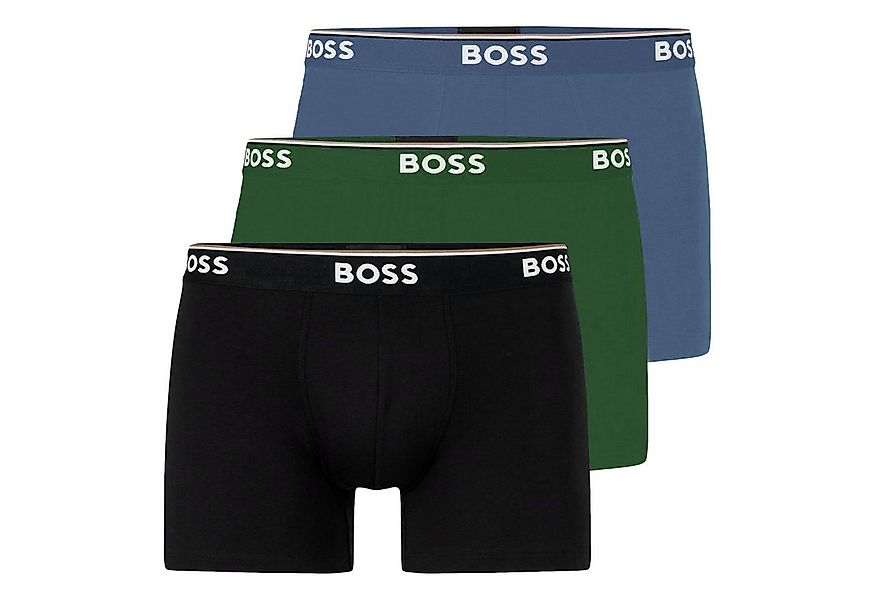 BOSS Boxer Cotton Stretch (3-St) mit umlaufend eingewebtem Markenschriftzug günstig online kaufen