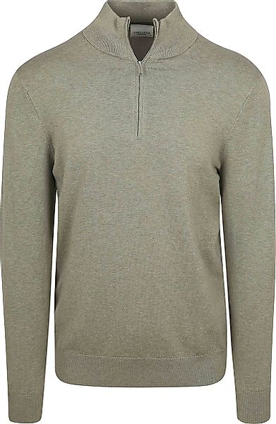 Profuomo Half Zip Pullover Luxury Basic Grün - Größe M günstig online kaufen