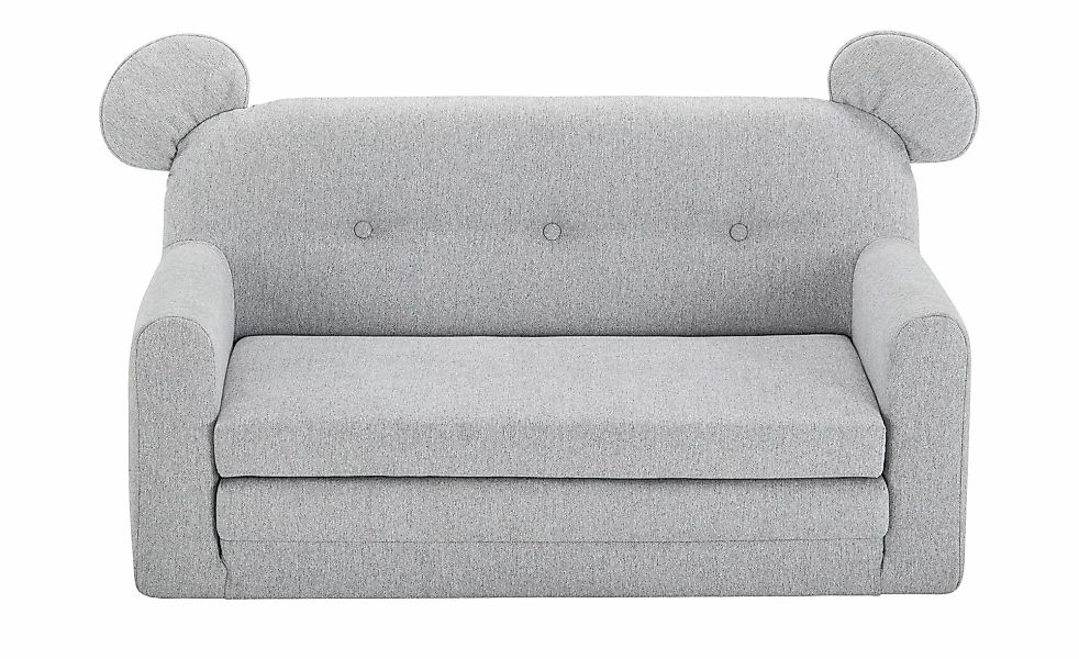 Kinderschlafsofa mit Ohren  Puschel ¦ grau ¦ Maße (cm): B: 112 H: 58 T: 56. günstig online kaufen