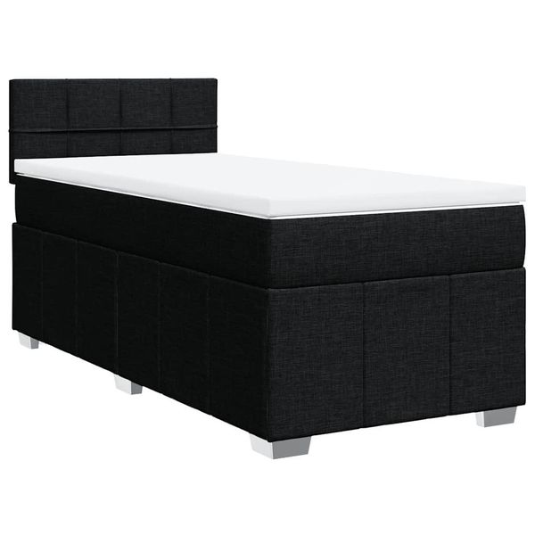 vidaXL Bett Boxspringbett mit Matratze Schwarz günstig online kaufen