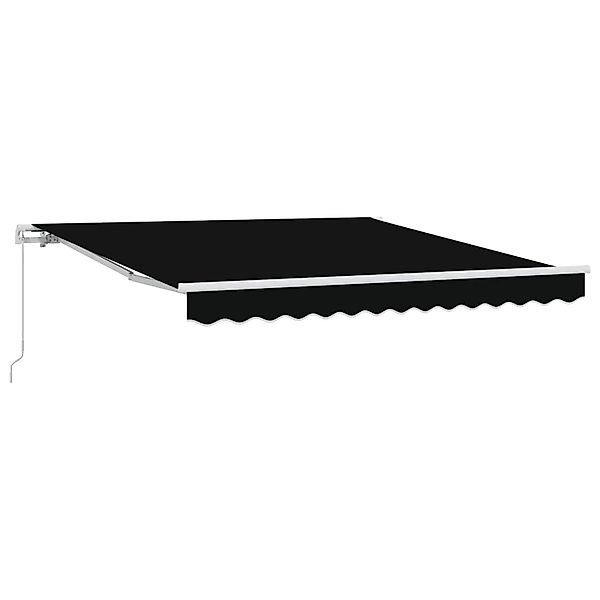 vidaXL Einziehbare Markise Schwarz 350 x 250 cm 3330321 günstig online kaufen