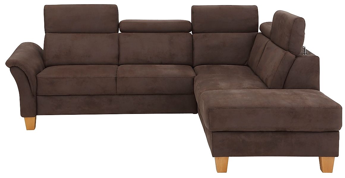 Home affaire Ecksofa "Conville L-Form" Federkern, wahlweise mit Bettfunktio günstig online kaufen