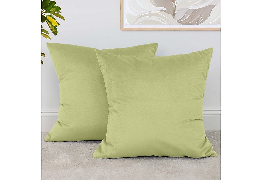 Amilian Dekokissen 2er Set - Kissen mit Füllung und Bezug - Sofakissen, Zie günstig online kaufen