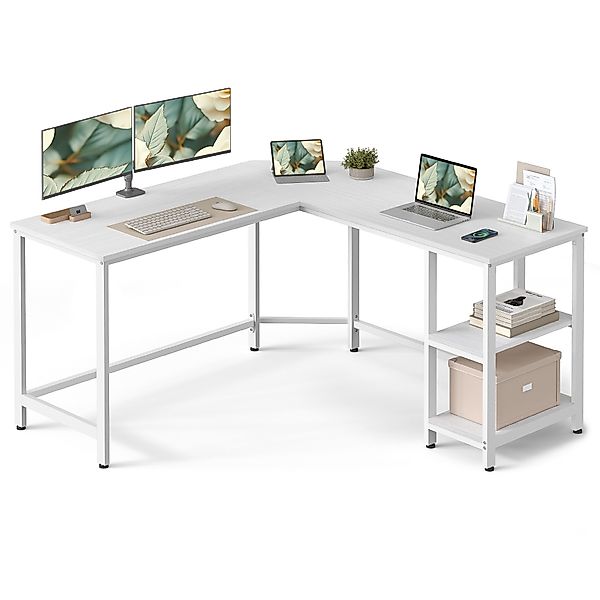 VASAGLE Schreibtisch Computertisch, 130/138 cm, L-förm günstig online kaufen