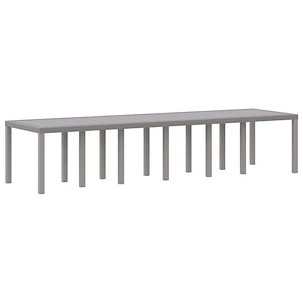 vidaXL Gartentisch Hellgrau 350x100x73 cm Poly Rattan 3378527 günstig online kaufen