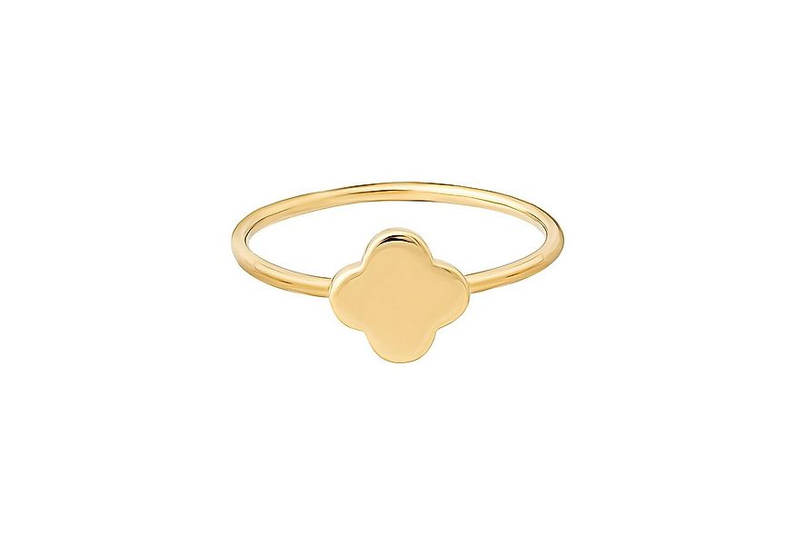 CAÏ Fingerring 925 Sterling Silber gelb vergoldet Clover Kleeblatt günstig online kaufen
