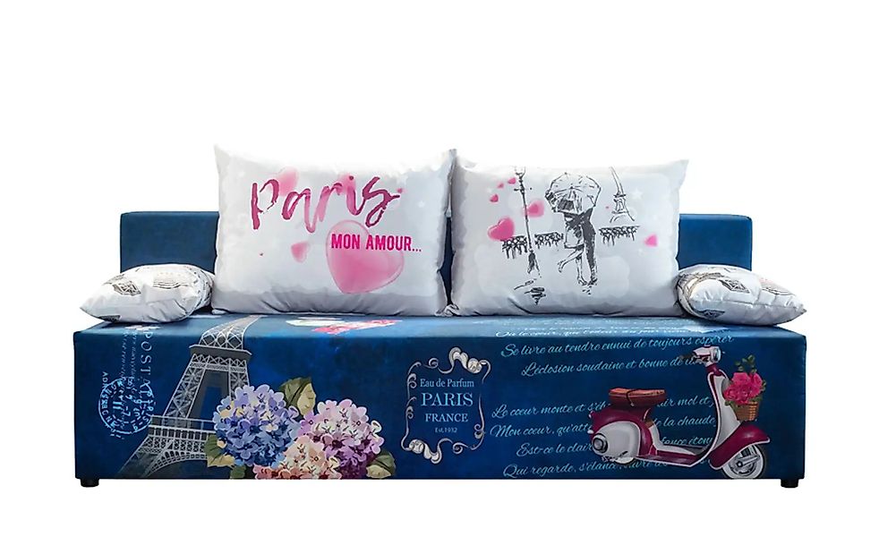 Schlafsofa  Denny ¦ blau ¦ Maße (cm): B: 91 H: 88 T: 193.0 Polstermöbel > S günstig online kaufen