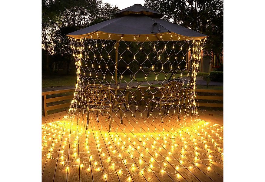 Rosnek LED-Lichterkette 2x3/4x6M, Speicherfunktion, Timer, für Gartenzäune, günstig online kaufen
