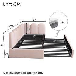 Celya Polsterbett Daybett 90x200cm,Tagesbett Schlafsofa mit günstig online kaufen